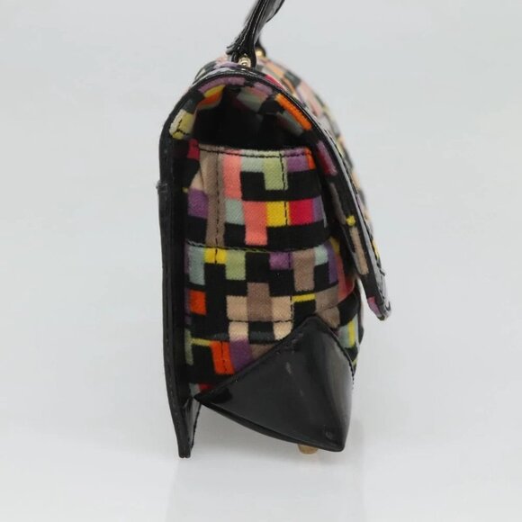 CHANEL Shoulder Bag Velor Gold Multicolor CC Auth 120922 - Picture 4 of 15